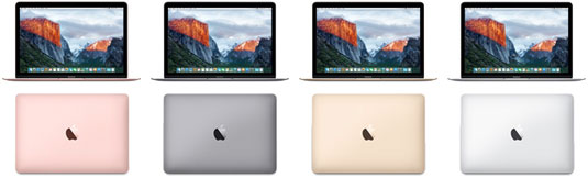 Apple Retina MacBook Colors - 2016