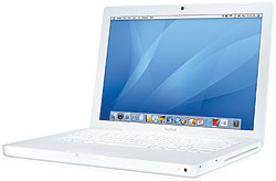 2009 white macbook side view