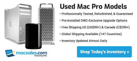 Used Mac Pro. Professionally Tested. Free US and Canada Shipping. Inventory Updated Almost Daily.