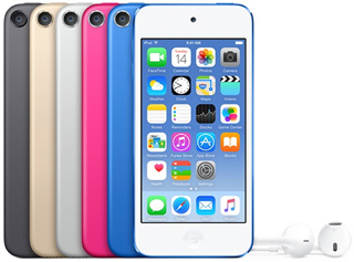iPod touch 6th Gen, 2015 16, 32, 64, 128 GB Specs (A1574, MKH42LL/A*,  2899*, iPod7,1): 
