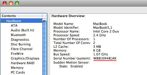 Macbook Logic Board Serial Number