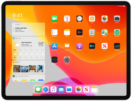 iPad Pro running iPadOS