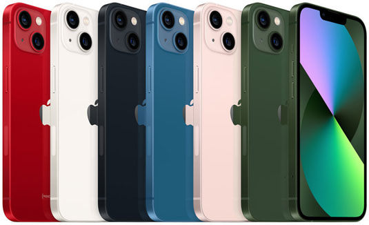 iPhone 13 mini, iPhone 13 Back Colors