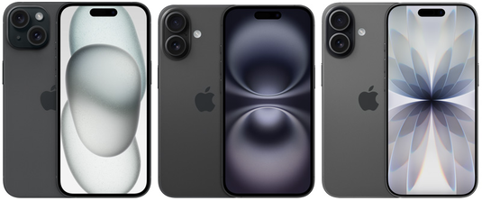 iPhone 15, iPhone 16, iPhone 17 - Black