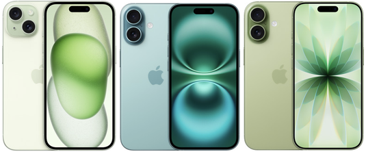 iPhone 15, iPhone 16, iPhone 17 - Green