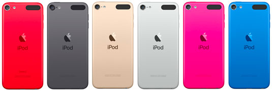 iPod touch 6th/7th Gen Colors Back