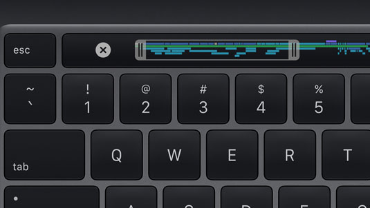 2020 MacBook Pro Touch Bar Closeup