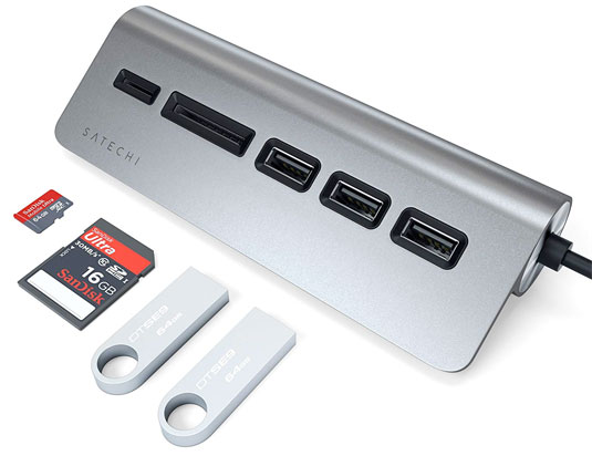 Satechi Type-C USB Hub and Micro SD Card Reader